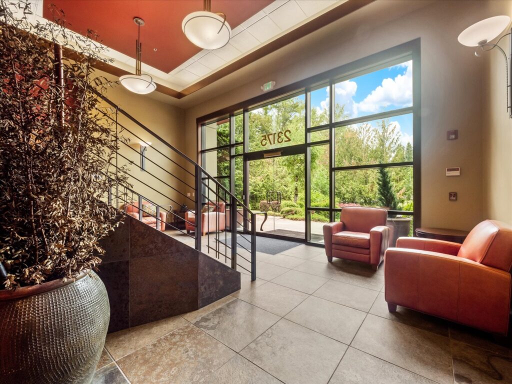 Main area outside the suites.